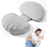Tinkerz memory-foam-core pillow provides durable back and belly support.