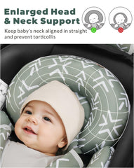 TinlyFinly head and neck support keeps newborn heads steady in car rides