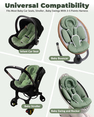 TinlyFinly buckle cover protects baby clothes from harness rubbing