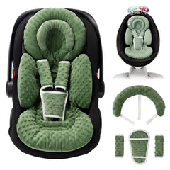 TinlyFinly infant seat insert with dots pattern for secure head support during rides