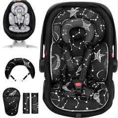 TinlyFinly infant seat insert headpiece provides added newborn neck support.