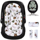 TinlyFinly newborn insert with reversible rabbit pattern for cozy head support