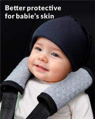 TinlyFinly pushchair strap pad gray with easy Velcro closure for quick fitting