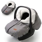TinlyFinly winter car seat cover grey with waterproof exterior for rain and wind protection