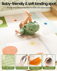 Bubble texture detail on Tiny Land Forest Wonders Crawling Mat emphasizes breathability and comfort.