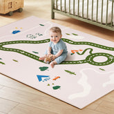 Tiny Land Forest Wonders Crawling Mat full view offers a spacious, safe play area.