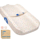 Tiny Marvels non-slip changing pad corner view showing secure contoured design for safe diaper changes