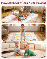 Tiny Marvels mat with anti-slip bottom supports safe floor play.