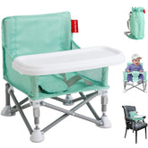 Tiny Marvels portable 3-in-1 chair folded for travel and compact storage.
