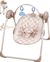 Tiny Marvels portable swing setup for gentle settling and easy positioning