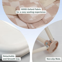 Tiny Marvels toddler chair features non-slip feet for steady mealtimes