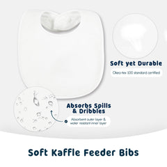 Tiny Twinkle bibs are machine washable for easy care.
