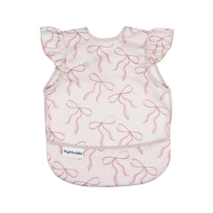 Tiny Twinkle bows bib for girls protects clothes during meals