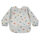 Tiny Twinkle long sleeve bib with dinosaur-design protects clothing during meals