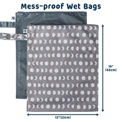 Tiny Twinkle Mess Proof Wet Bags with heat-sealed seams for leak resistance
