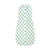 Tiny Twinkle sleep sack in sage checkers pattern provides cozy, breathable comfort for night-time sleep