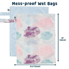 Tiny Twinkle leak-sealed wet bag featuring heat-sealed seams for odor control.