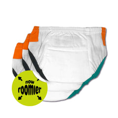 Tiny Undies Tiny Trainers unisex design fits babies and toddlers comfortably.