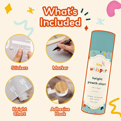 Tiny Whisper marker for labeling heights on the growth chart