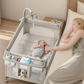 TinyGlow 4-in-1 bassinet setup with quick, tool-free assembly for growing babies.