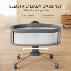 TinyGlow electric bassinet timer modes for flexible nap scheduling and evenings