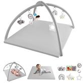 TINYHARBO foam-mat play gym cushions tummy time on any surface.