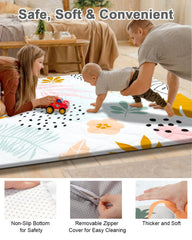 TINYHARBO non-slip bottom keeps the mat stable during play.