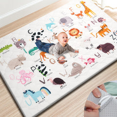 TINYHARBO Premium Foam Baby Play Mat with removable cover for easy cleaning