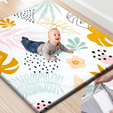 TinyHarbo premium foam play mat with removable cover for easy washing and safe play.