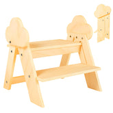 TinyHaven dinosaur cloud design stool closed, ideal for compact storage.