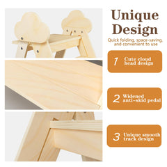 TinyHaven non-slip surface stool keeps little feet secure at sinks.