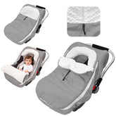 TinyPalsa winter carseat cover front view showing overall protection and fit.