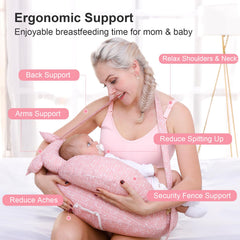 TinyTotsJoy nursing pillow soft hypoallergenic fabric feels gentle on baby skin