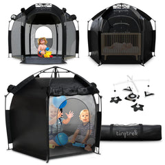 Tiny Trek baby crib tent with breathable canopy for daytime naps.