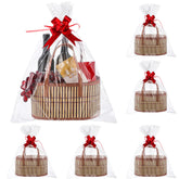 Tioncy bamboo gift baskets with handles for easy transport and polished presentation.