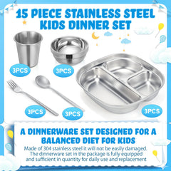 Tioncy kids dinner set cup with ample capacity for drinks