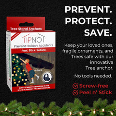 TipNot anti-tip strap wrapped around a tree leg to prevent tipping