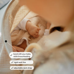 TISU breathable muslin fabric keeps mom and baby cool during feeds