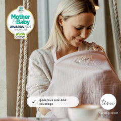 TISU privacy-focused nursing cover for discreet nursing outside the home.