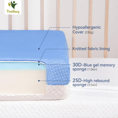 Tivellary memory foam toddler side offers plush comfort.