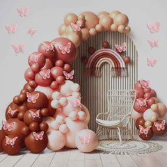 Tixiquns laser pink butterfly style-a small wall sticker for cute accents.