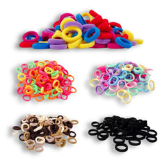 TIZZ 500pcs baby hair ties in a colorful pack for versatile toddler hairstyles