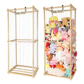 TNAMASUN 63 inch storage shelf showcasing plush toy capacity and organized display