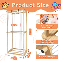 TNAMASUN elastic cord system provides quick access to favored stuffed animals