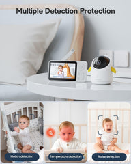 TOAIOHO baby monitor with 4x digital zoom for detailed checks.