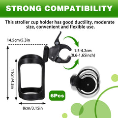 Tobeelec 6in1 rotatable cup holder mounted on a wheelchair for stability.