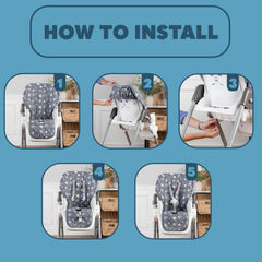 Todays Kids high chair pad installation ease with side ties