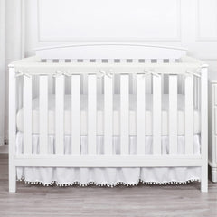 Toddlers Rail Liner Protector on a full-size guard rail with breathable mesh for airflow.