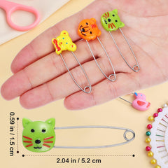 Toddmomy pins showing rounded edges to protect baby skin.