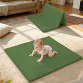 TODIBY foam baby play mat green, waterproof surface for easy cleanup during play